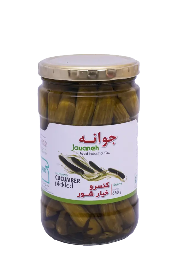 خیارشور درجه یک شیشه 750 گرمی