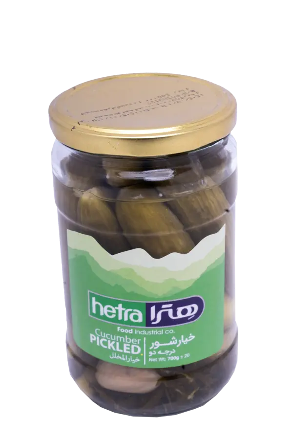 خیارشور درجه دو شیشه 750 گرمی