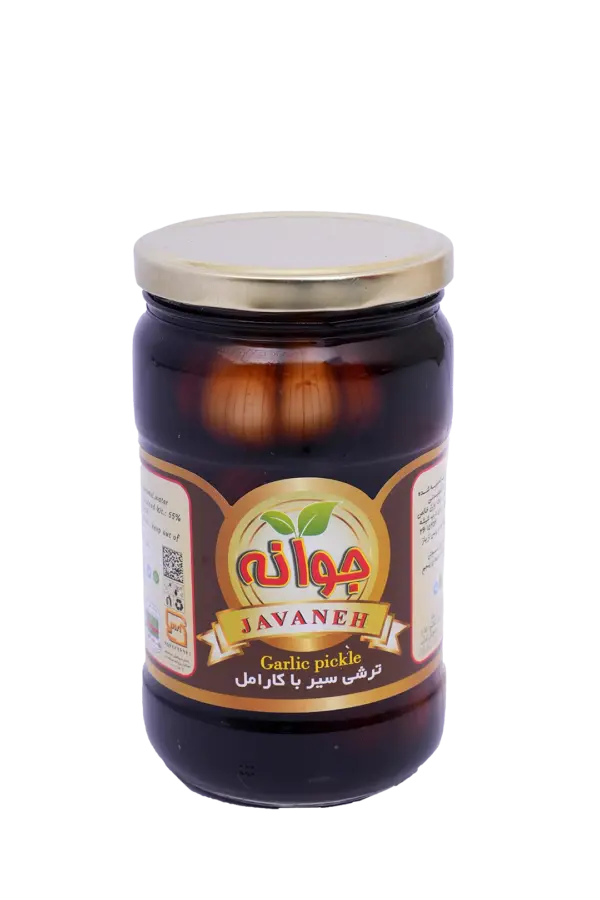 ترشی سیر کارامل شیشه 750 گرمی