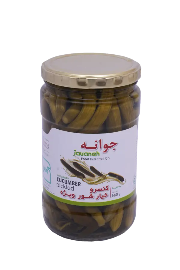 Special pickled cucumbers in a 750 gram jar
